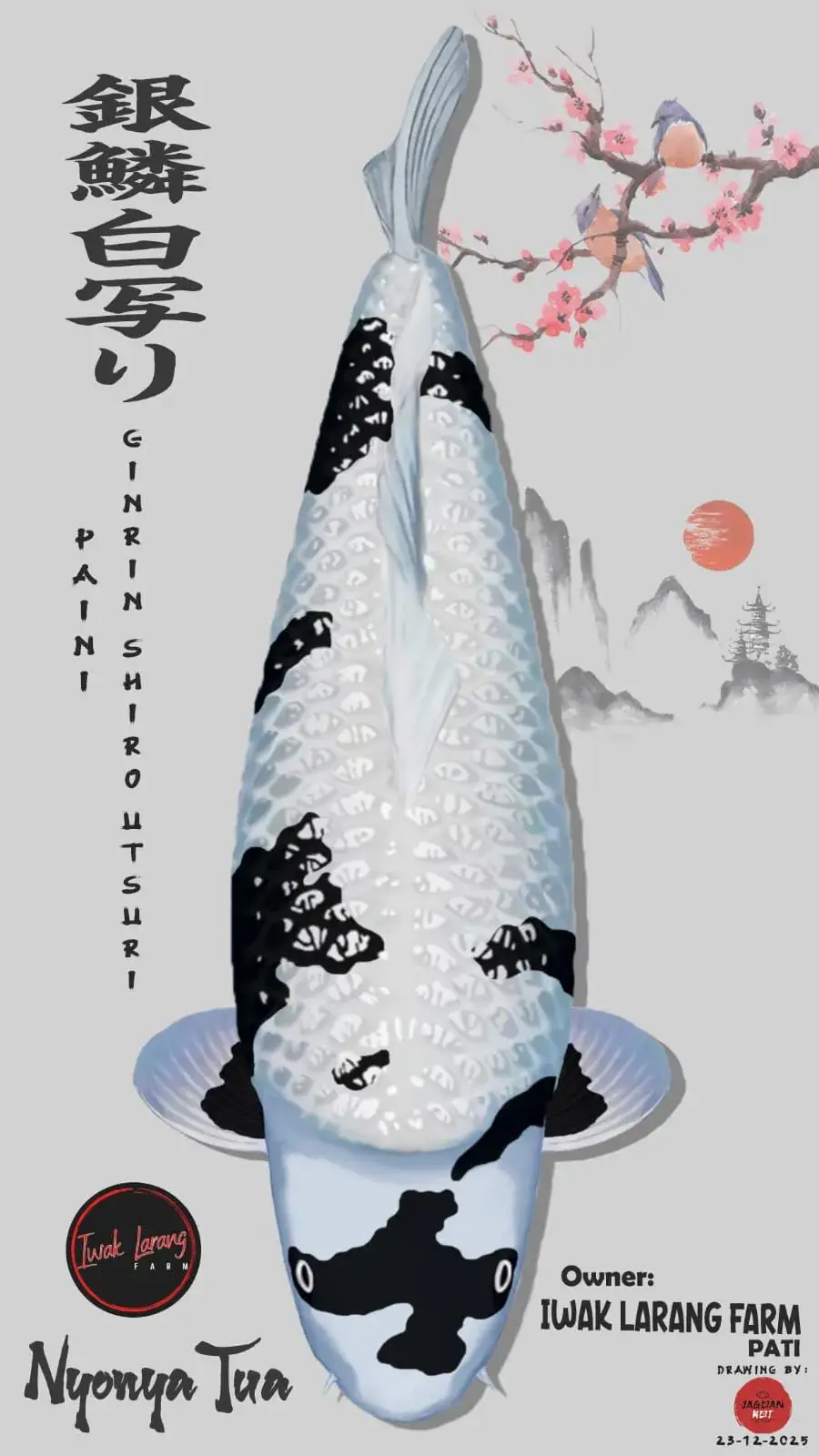 Mascot Iwak Larang Farm - Nyonya Tua